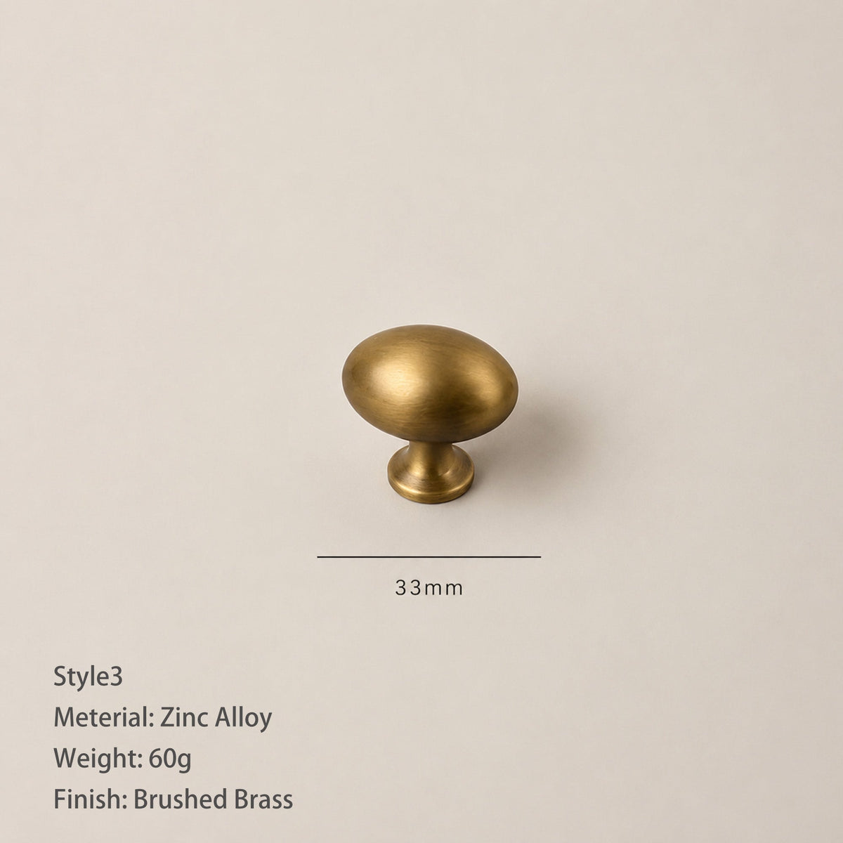 Classic Oval Cabinet Knob