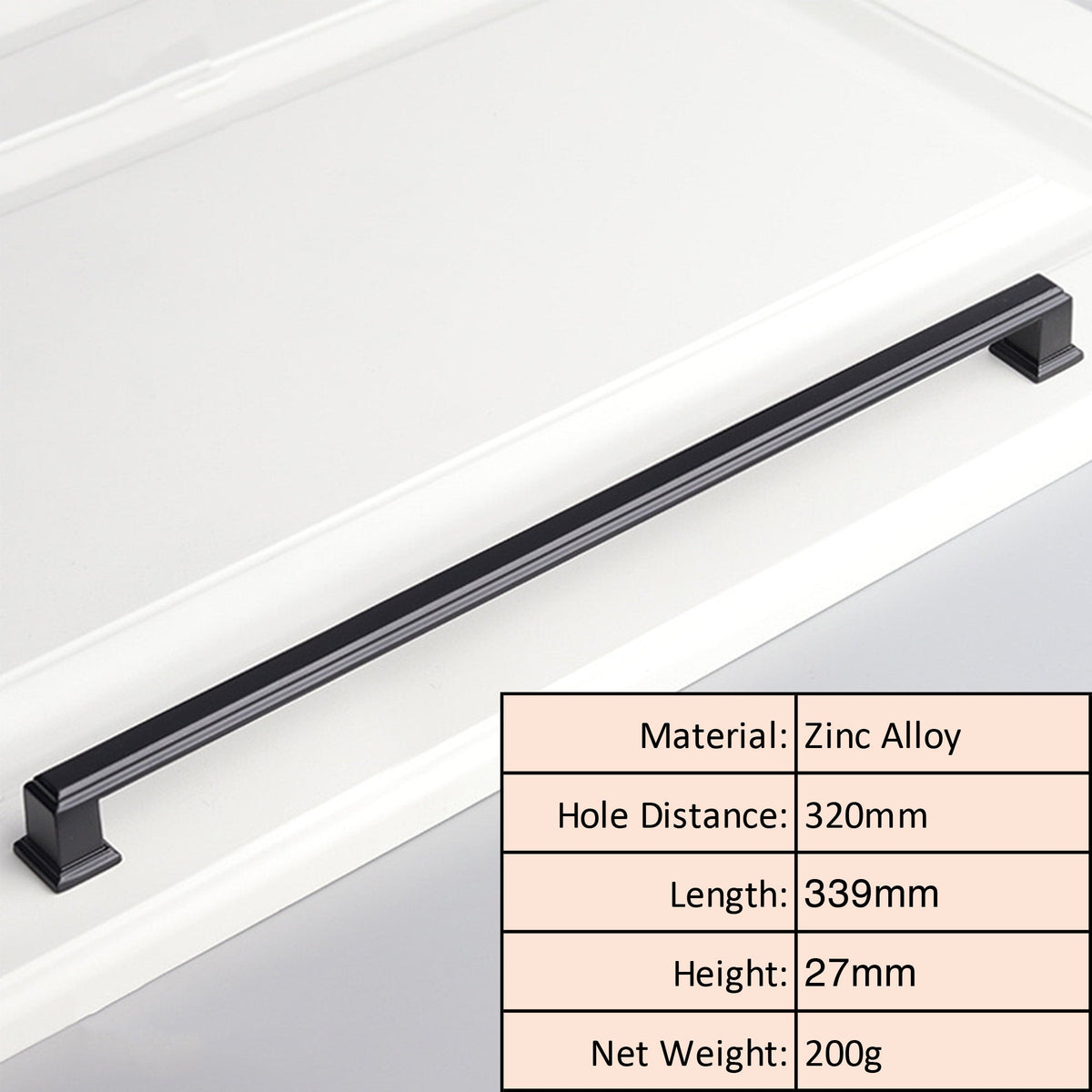 Matte Black Square Cabinet Knob and Pull
