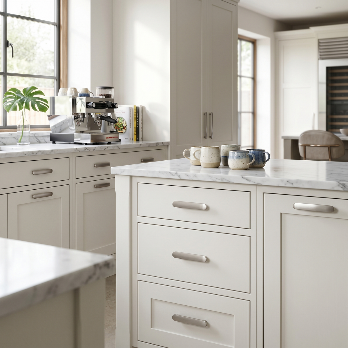 Modern Brushed Nickel Cabinet Pull Minimalist