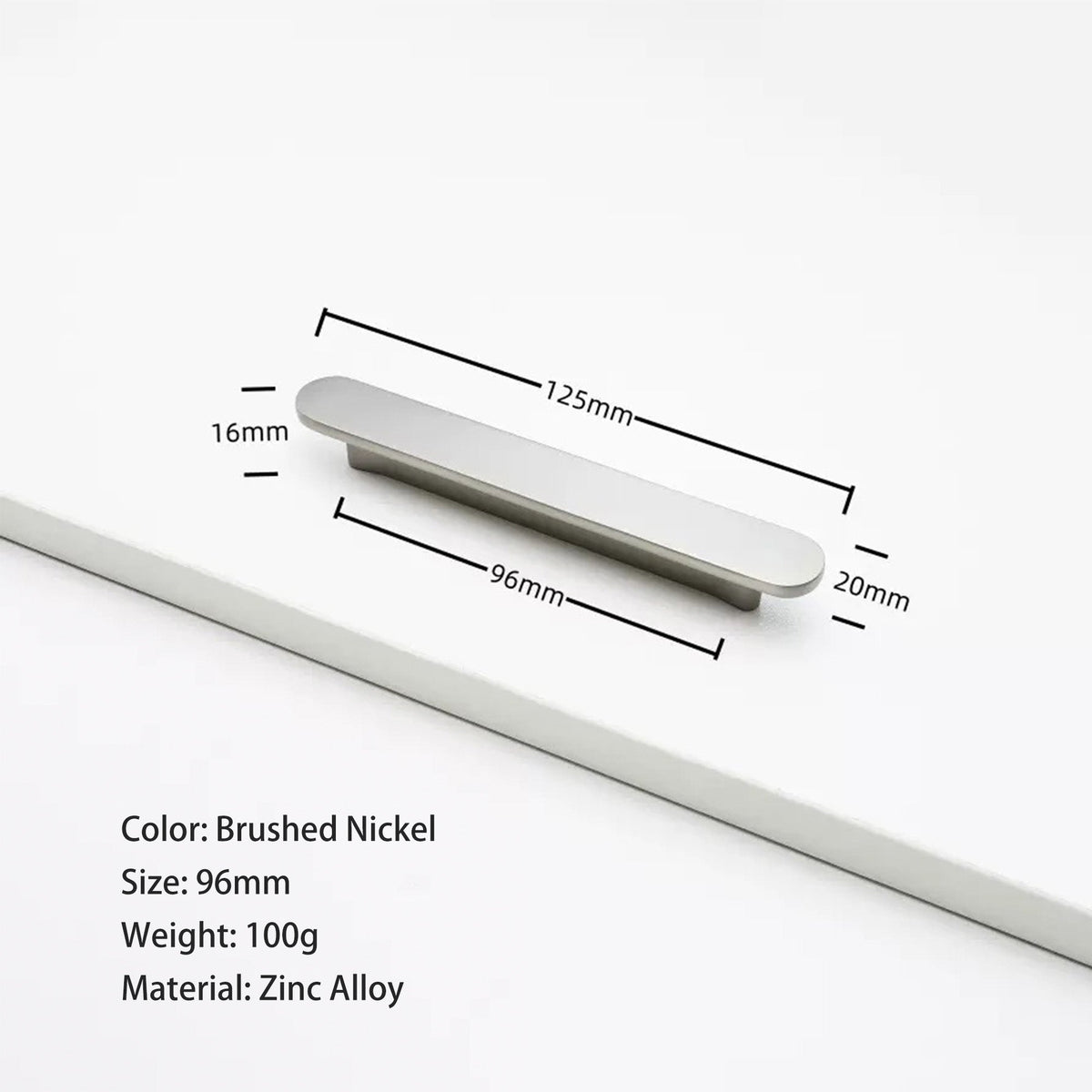 Modern Brushed Nickel Cabinet Pull Minimalist