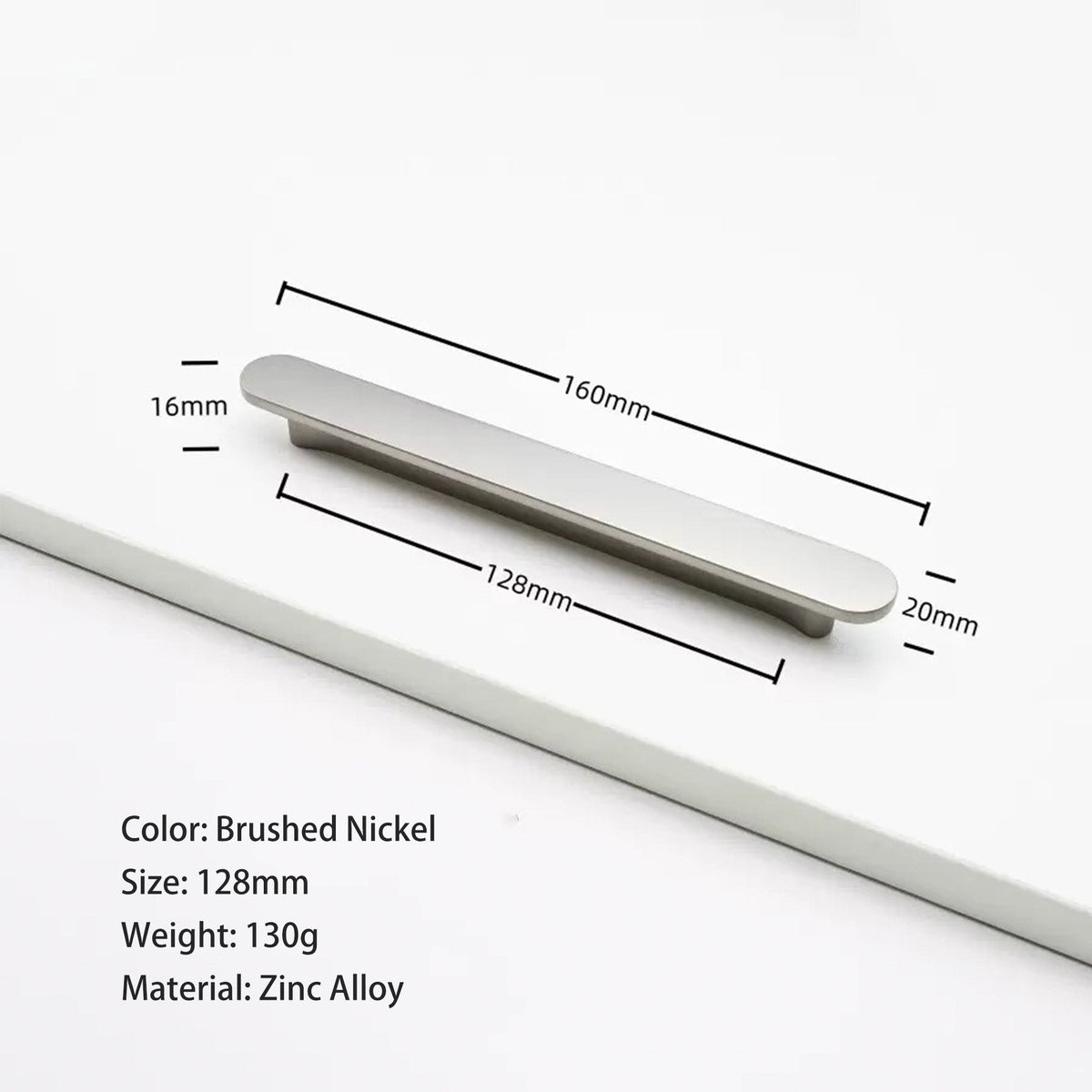 Modern Brushed Nickel Cabinet Pull Minimalist