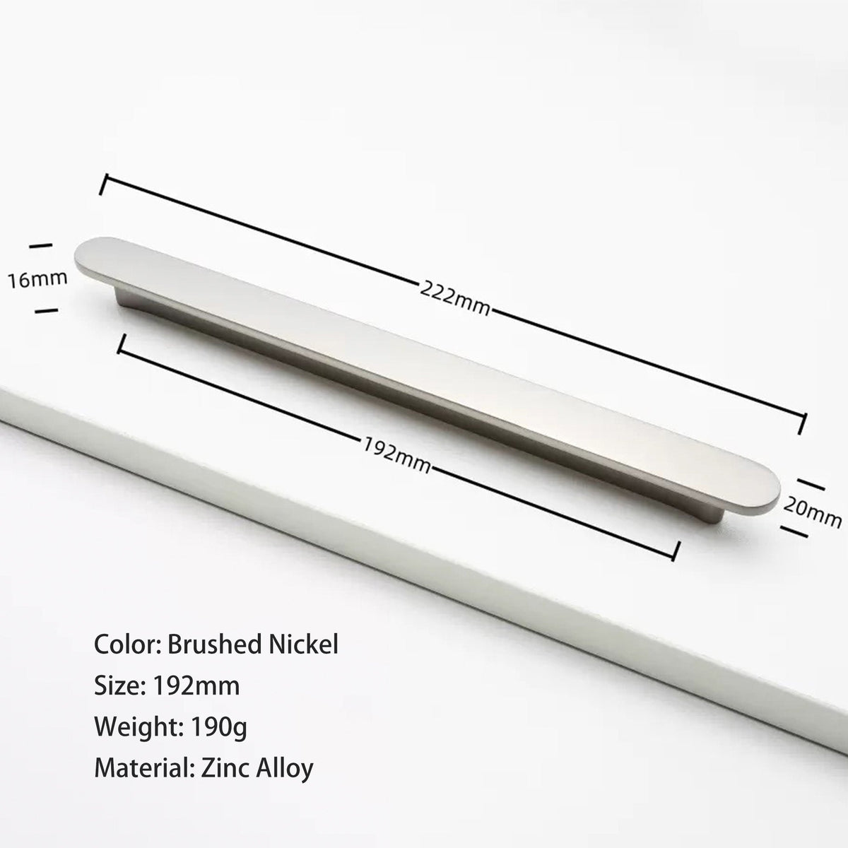 Modern Brushed Nickel Cabinet Pull Minimalist