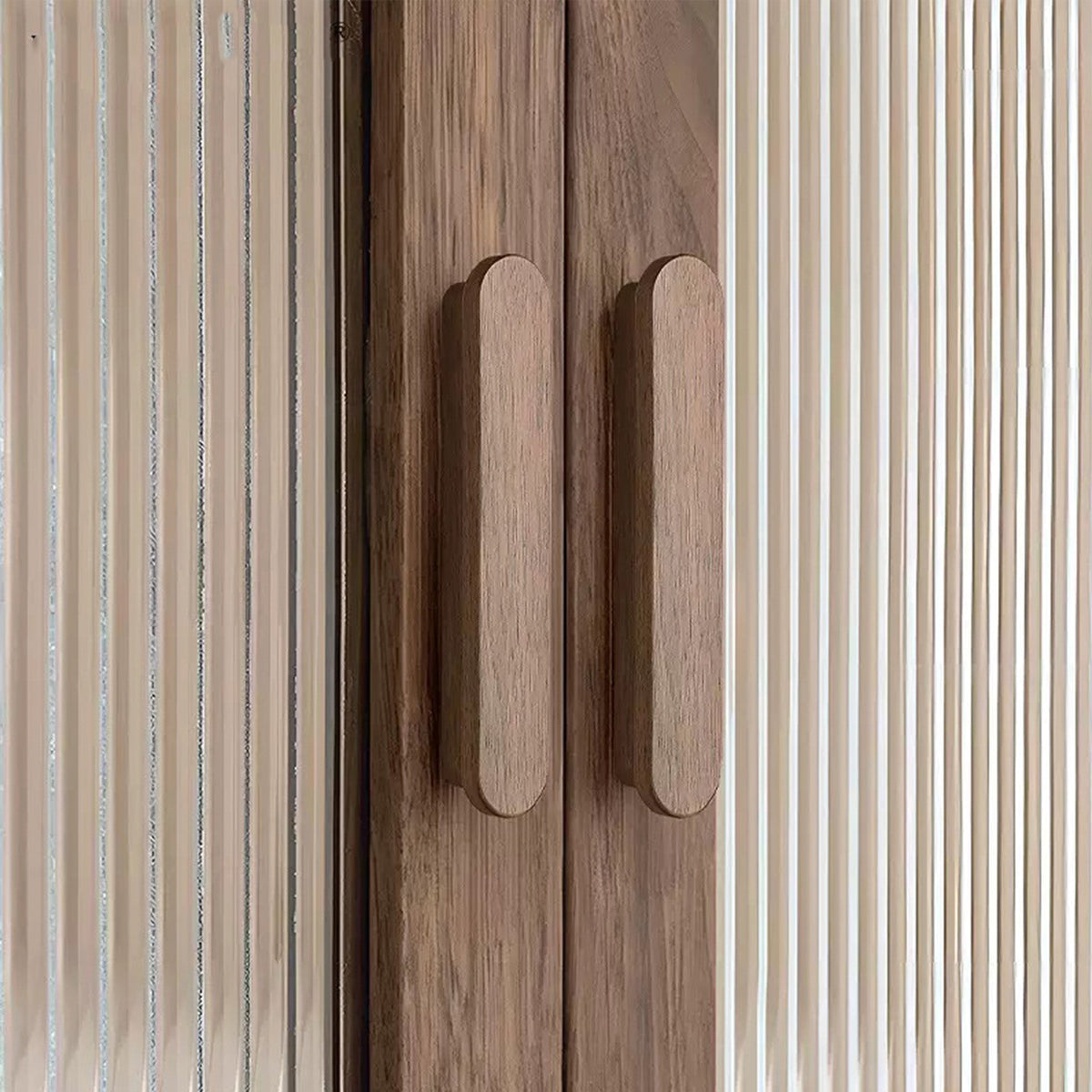 Walnut Wood Cabinet Pull – Modern Wooden Drawer Handle