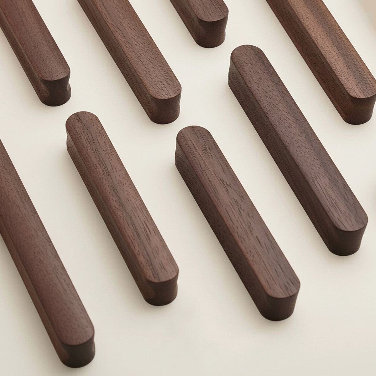 Walnut Wood Cabinet Pull – Modern Wooden Drawer Handle